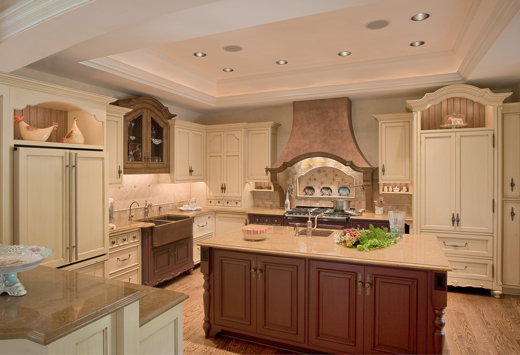 French Inspired Kitchen Colonial Craft Kitchens   Abel House 